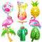 Ballons de Flamant, 8 Pièces Ballons en Aluminium Tropicaux, Flamant Ananas Balloons, Décoration Fête Hawaii, pour Anniversaire Femme Fille Mariage Plage Été Thème Décor