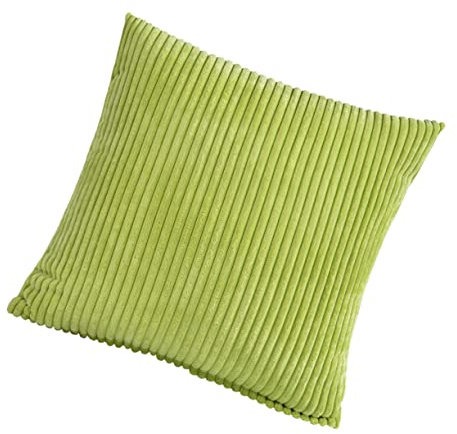 Warmhm Grüne Cord Kissenbezug Quadratisch Für Büro Sofa Auto Ohne Kissenkern Zufälliges Muster Kissenhülle Dekokissenbezug