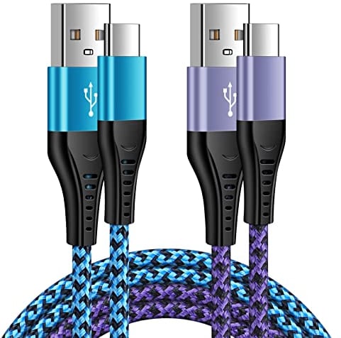 USB C Charger Cable, 2Pack 6FT/1.8M Samsung Phone Charger Cable Fast Charging Lead, Type C Cable for Samsung Galaxy S25 S24 S23 S22 S21 S20 Z Flip 5 Z Flip 4 A12 A13 A14 A15 A16 A22 A33 A54 A55,Huawei