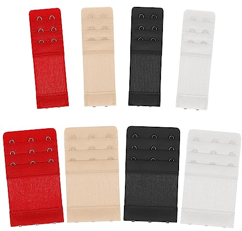 8 Pezzi Estensore Reggiseno Toracica da Donna 2 Ganci Prolunga per Fascia Toracica Elastica Morbida Prolunga Reggiseno 3 Ganci Allarga Reggiseno da Donna