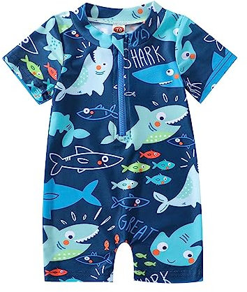Traje de Neopreno para Bebé de 0-24 Meses, Traje de Baño con Camiseta de Natación de Manga Larga, Protección Solar