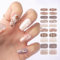 20 pcs Semi Cured Gel Nail Strips Nail Full Wraps Soft Self-Adhesive Sticker Decals for Women Girls Christmas Nail Art (Style B)