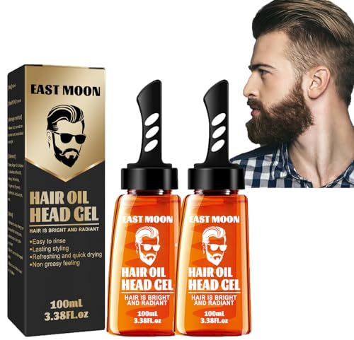 Haarstyling Gel für Männer, Haargel Mit Kamm, Starker Halt Haarwachs, Langanhaltendes, Modelliert & fixiert, 2-in-1 Hair Wax Gel with Comb für Deinen Perfekten Look 100ML (2PC)