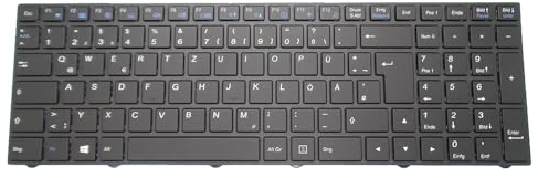 RTDPART Laptop-Tastatur für Bluechip Travelline L15W7 L15W9 Deutsch GR Schwarz mit Hintergrundbeleuchtung Neu