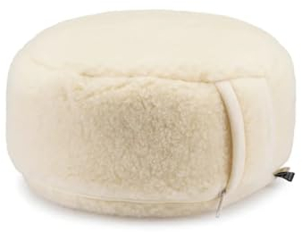 Perfect Wool Meditationskissen aus Merinowolle – Rundes Yogakissen mit Buchweizenfüllung – Yoga Kissen – Floor Cushion – Yoga Sitzkissen Meditationskissen– Yogakissen rund Ø 30 cm