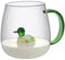 3D Animal Glass Coffee Mug, Handmade Cute Duck Inside 400ML with Handle, Heat Resistant Coffee Cup, Ideal for Coffee Tea Milk Juice Latte, Unique Gifts Duck Mug for Kids Women Men Birthday Gifts