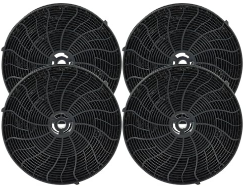 vhbw 4x Aktivkohlefilter kompatibel mit Samsung NK24M7070VS/UR | NK24M7070VB/UR, NK24M7070VB/EF, NK24M7070VS/EF Dunstabzugshaube