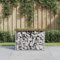 Rantry Gartenbank, Gabionen-Design, Kiefernholz, imprägniert, 63 x 31,5 x 42 cm, Sitz, Sessel, Möbel, Sonnenliege, Terrasse, Balkon, Outdoor, Dekoration, Gartenbänke