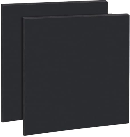 BENECREAT 2 placas de espuma de PVC, 30 x 30 cm, placas cuadradas de espuma de PVC negro, placas de plástico para manualidades, modelado, arte, visualización, proyectos escolares, 5 mm de grosor