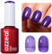 Ozzeal Vernis Semi Permanent Transparent, Violet Profond Transparent Gelée Gel Nail Polish Naturel French Vernis Gel UV Printemps Eté Cristal Vernis À Ongles Gels Soak Off UV Led 15ML