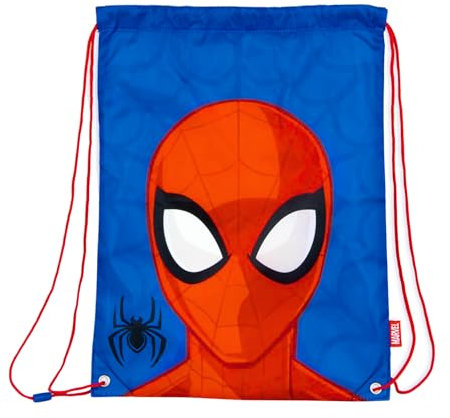 Marvel Spider-Man Mochila de Gimnasio, Mochila Cuerdas, Bolsa de Equipaje, Mochila de Viaje Infantil, Regalo para Niños y Adolescentes