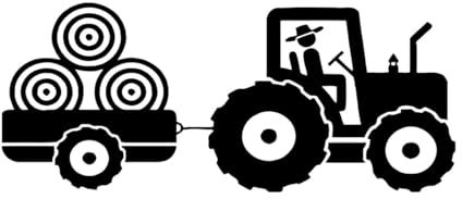 Wandaufkleber mit Traktor-Motiv, Vinyl, für Jungen, Schlafzimmer, Anhänger, Bauernhof, Muster, Kunstaufkleber, Kinderzimmer-Dekoration, Wandbild, Poster, klein – 26x57cm