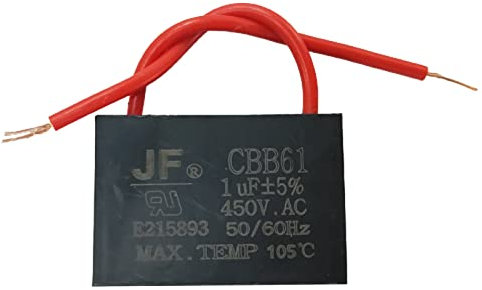 TENCOCO CBB61 Kondensator 450 V 1/1,2/1,5/2/3/3,5/4/5/8/10/12/15/16/20 UF Kondensator Ventilator Deckenabluftmotor Betriebskondensator Farbe 1