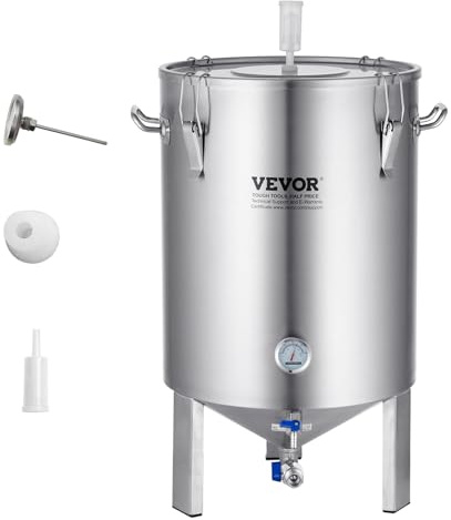 VEVOR Fermentation Tank 16 Gal,Stainless Steel Beer Brew Fermentor, Brew Bucket Fermentor for Home Brewing with Conical Base Brewing Equipment