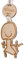 Individuelles Holzornament aus Kinderkunst