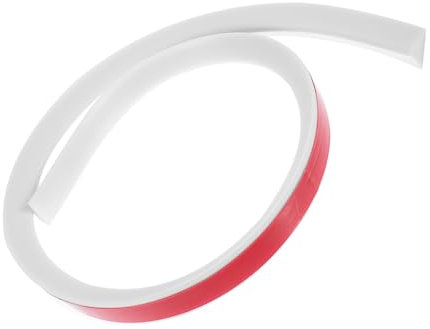 Ciieeo Wasserstopper Dusche TPE Schwellenleiste Selbstklebend Flexibel Für Badezimmer Küchen Bodenübergang Spritzschutz Rampe 1,5cm Hoch Weiß