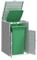Gecheer Mülltonnenbox für 1 Tonnen Abschließbar Müllbox Mülltonnenverkleidung Mülltonne Müllcontainer Grau 72x81x115 cm Stahl