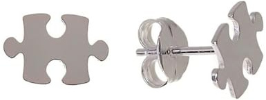 MINOPLATA Puzzle-Ohrringe aus 925er Sterlingsilber, Mediano, Sterling Silber, Kein Edelstein