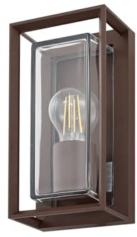 Arcchio Wandleuchte außen Ismera (Modern) in Braun aus Aluminium (1 flammig, E27) - Außenwandleuchten Wandlampe Led Außenlampe Outdoor für Außenwand/Hauswand Haus Terrasse & Balkon