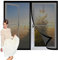 Zanzariera per Finestra con Telaio 127 x 127 cm Anti Zanzare Calamite Tenda Rete Superfine Autoadescante per Porta Finestra Balcone, Nero