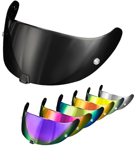 PSLER Visiera per Casco per EXO 520 1400 R1 Visiera Colorata per Scorpion EXO 391 520 1400 R1,Protezione UV per Moto Accessori di Ricambio per Visiera Protettiva(Nero Scuro)