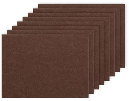 Felt Pads for Furniture Feet, 5mm Thick Heavy Duty Self Adhesive Felt Sheets, 15×11cm Cut-to-Size Floor Protectors, Chair Leg Protectors for Hardwood, Laminate & Tile Floors, 8 Pack Brown