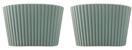 2PCS Silicone Cup Sleeves Avocado Green Heat Insulation Coffee Cup Sleeves Reusable Glass Bottle Sleeve Protector