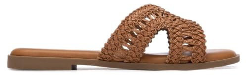 XTI - Sandalen Damen Kamel - Bequeme und vielseitige Schuhe - Casual Mode - Modell 14537303 (Größe 38)