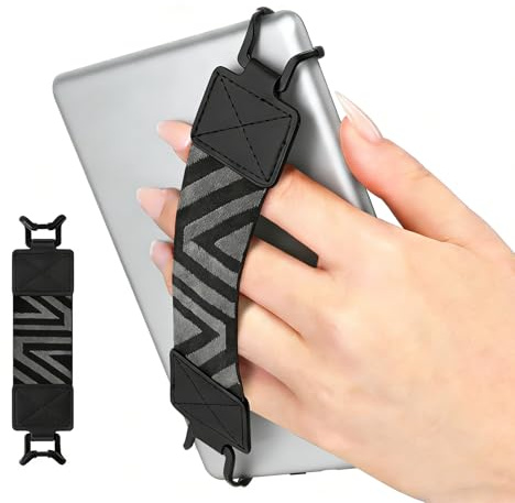 Bogoro Tablet Fingerhalterung, Elastisches Tragbares Halteband, Griff Halter für 6-8 Zoll E-Reader & Tablets, Leicht & Sicherer Halt,kompatibel mit Kindle/Kobo Clara, Dunkelgrau