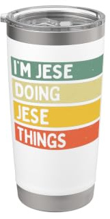I'm Jese Doing Jese Things Lustiges personalisiertes Zitat Doppelwandiger Edelstahl-Thermobecher