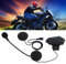 Qiilu Intercom Moto, 1 Paire de Casques de Moto BT Casque Haut-parleurs Soutien Appels Mains Libres Oreillette Bluetooth Moto