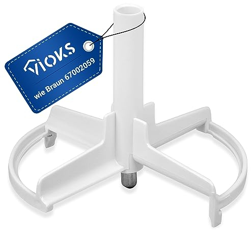VIOKS Antrieb Achse Antriebsachse Flügelrad Ersatzscheibe Ersatz für Braun Scheibenträger 67002059 Multipractic Typ 4243 für 500ml Topf Küchenmaschine