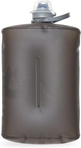 HydraPak Stow (1 L, 32 oz) – Bouteille d'eau pliable – Bouteille de voyage ultra légère et pliable, flacon souple pour ski, randonnée, vélo ou escalade – Gris mammouth