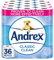 Andrex Complete Clean Toilet Roll 36 Rolls (Previously Andrex Classic Clean Toilet Tissue) Unbeatable Toilet Paper with Unique 3D Wave, FSC Certified
