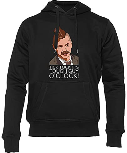 Enigmae Tick Tock It's Tough Guy O'clock Wozniak Kapuzenpullover Unisex Herren Damen Lange Ärmel Schwarz Sweatshirt Hoodie Men Women Black XXXL