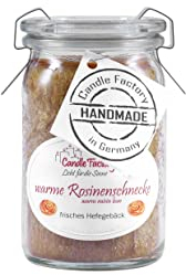 Candle Factory Baby Jumbo Duftkerze aus pflanzlichem Stearin im hitzebeständigen Glas der Marke Weck®, bis zu 24h Brennzeit, Duft: warme Rosinenschnecke