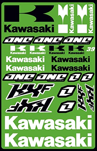 Aufkleber Aufkleber KIT TECHNISCHE SPONSOREN KOMPATIBLE MOTORRÄDER FÜR Kawasaki Cross Enduro Helm (S39)
