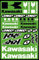 Aufkleber Aufkleber KIT TECHNISCHE SPONSOREN KOMPATIBLE MOTORRÄDER FÜR Kawasaki Cross Enduro Helm (S39)