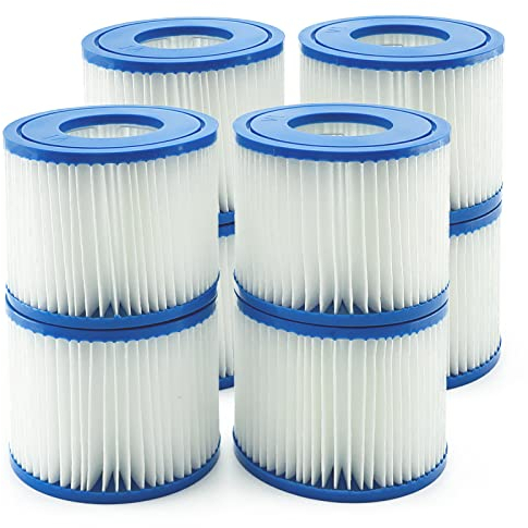 Denkmsd Filterkartuschen VI für Bestway Pool Filter, Filter Cartridge VI für Miami, Vegas, Monaco, Ersatzfilter für Bestway Spa 58323 (8 Stück)