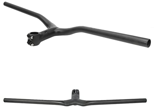 Carbon Lenker Fahrrad Lenker MTB Lenker Flach Gravel Bike Carbon Lenker Leichter Fahrradlenker Rennrad Lenkerband 28.6mm,Flat,80/680mm