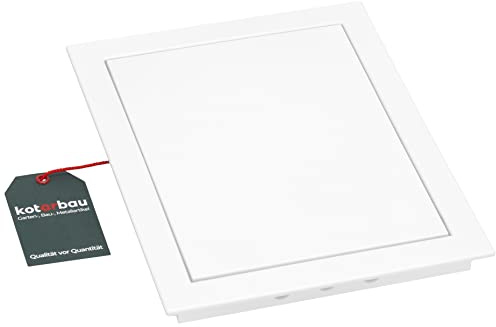 KOTARBAU® Trappe de Visite 20 x 25 cm pour Peinture en Plastique Blanc Trappe d'inspection Porte d’accès placo Plafond trappes