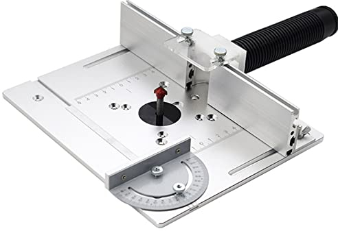 Router Table Insert Plate, Aluminum Router Table Plate for Woodworking, Trimming Machine Flip Board, Wood Milling Flip Board, Benches Router Table Plate (Silver)
