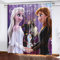SNcek Anime Verdunkelungsvorhang-Set, Anime Anna Und ELSA Olaf Vorhänge Blickdicht Für Kinderzimme Wohnzimmer Schlafzimmer Dekoration (100x140cm(BxH)/ 50x140cmx2,11)