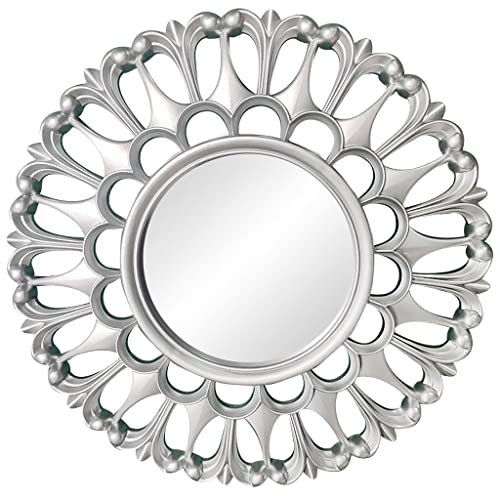 Leeadwaey Wandspiegel Kleiner Kreisspiegel für Schlafzimmer Korridor Flur B, Silber, Typ 2