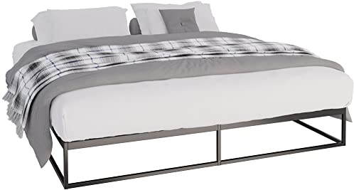 CLP Metallbett Scala Mit Lattenrost I Modernes Bett Mit Stabilem Gestell, Farbe:schwarz, Größe:200x180x25 cm