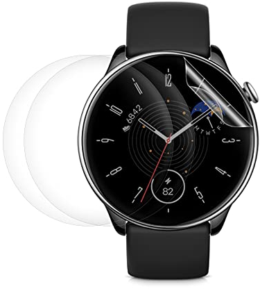 kwmobile 3X Transparente Displayschutzfolie kompatibel mit Huami Amazfit GTR Mini - Schutzfolie für Fitness Tracker Displayschutz
