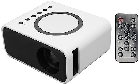 Projektor, 1080P FHD LED Projektor, Tragbarer WiFi Videoprojektor mit Eingebauten 4Ω 2W Lautsprechern, Heimkino Filmprojektor, Kompatibel mit Telefon, Tablet, Laptop, PC (Weiss)