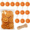 Getrocknete Orangenscheiben Deko, 50 Stück Getrocknete Orangenscheiben und 50 Stück Hanfseil Für Adventskranz Deko, Weihnachtskranz Deko