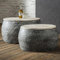 RINGO-Living Massivholz Couchtisch Guillerma in Natur-hell und Grau 2er Set