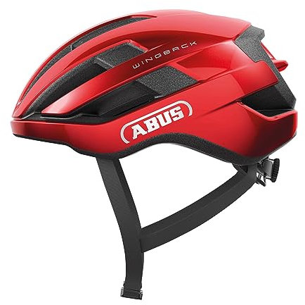 Abus WingBack - Casco da Strada per la Guida Sportiva nella Vita di Tutti i Giorni e nel Tempo Libero - per Adulti e Ragazzi, Rot (performance red), M (54-58 cm)